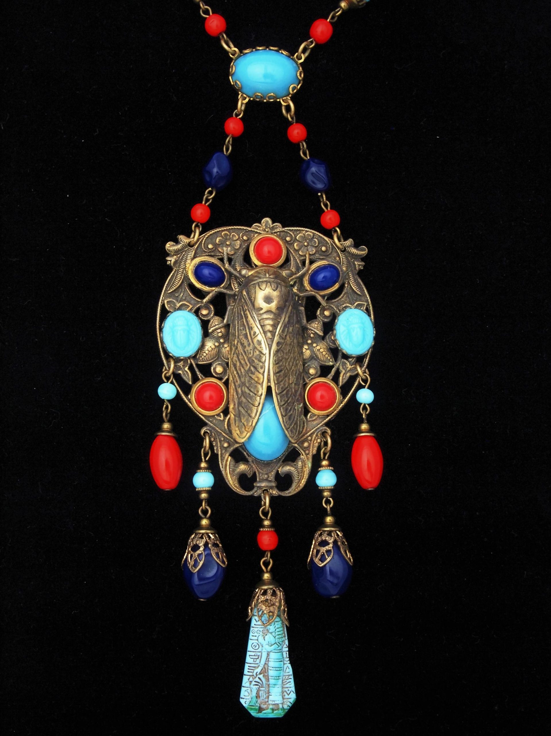 Art Deco Egyptian Revival Necklace - Nouveau Deco Arts