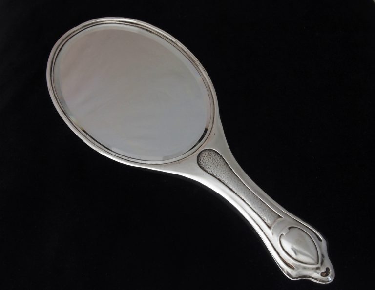 Art Nouveau Silver Hand Mirror* - Nouveau Deco Arts